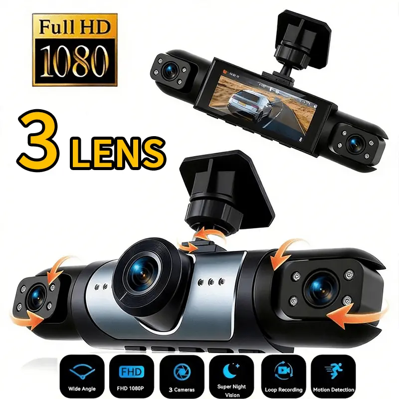 Panoramic Dash Cam 360 - 360 ° 파노라마 3채널 블랙박스, G-센서,