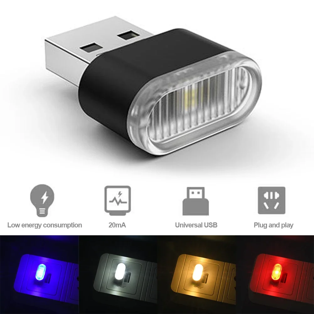Electronics Gadgets And Accessories - USB 자동차 컬러풀 라이트 자동차 액세서리