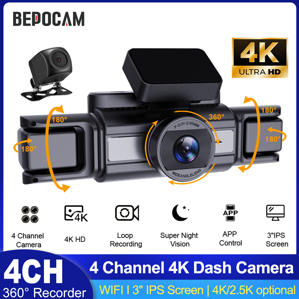 BEPOCAM 4채널 4K 차량용 블랙박스 360 °  - Panoramic Dash Cam 360 리뷰 및 가격