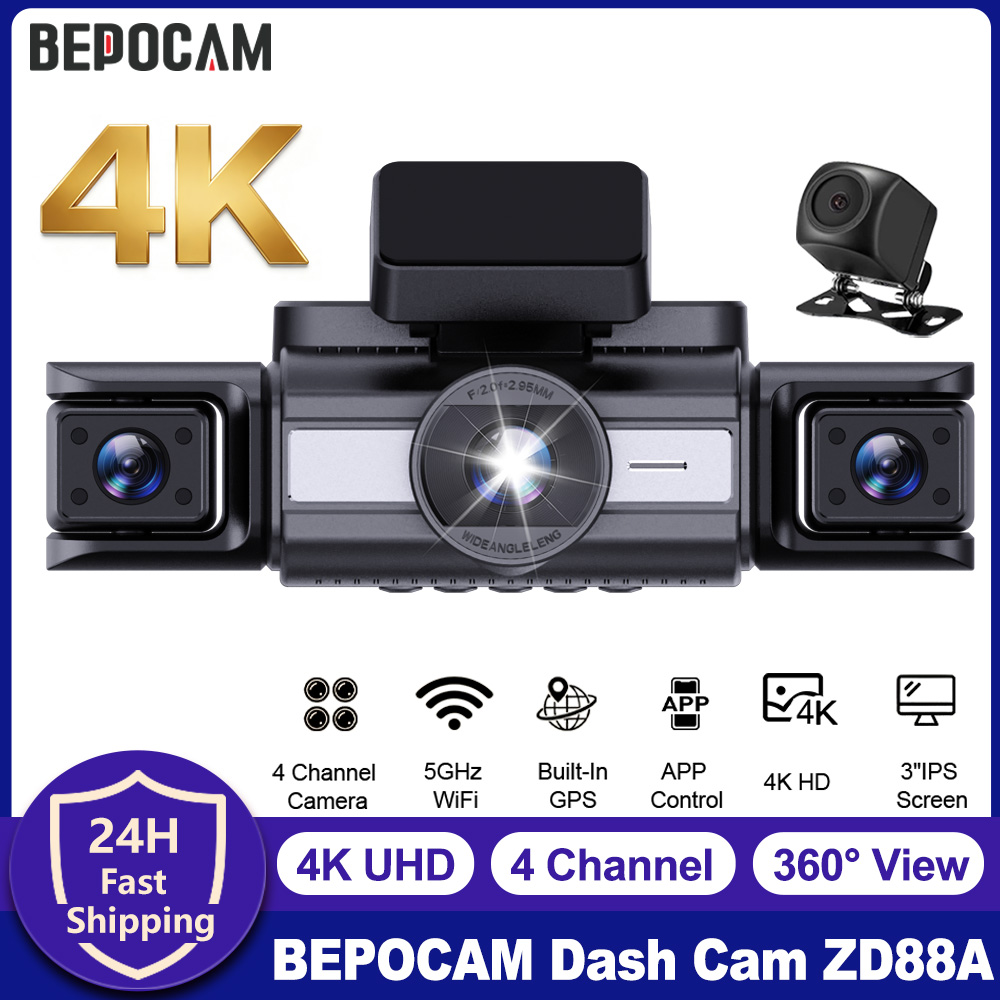 베포캠 4채널 블랙박스 4K 전방 카메라 360 °   - Panoramic Dash Cam 360 리뷰 및 가격