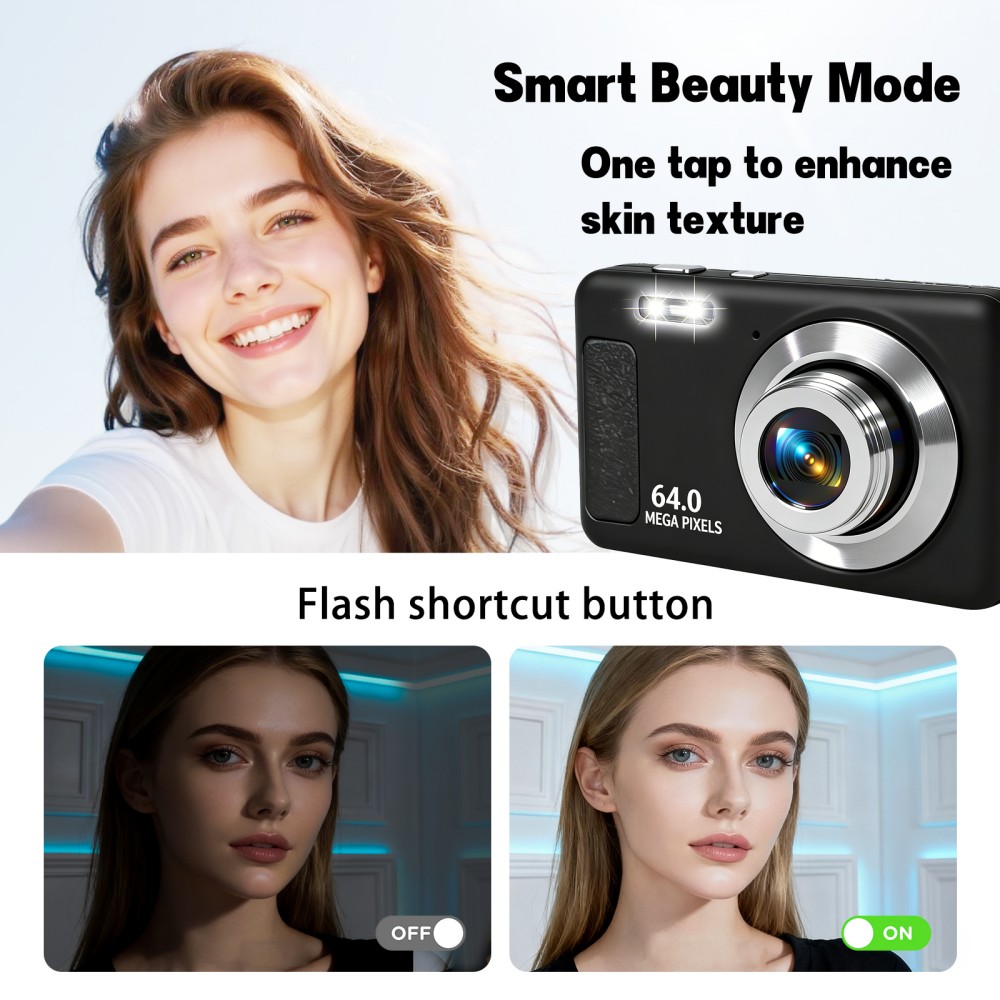 4K 울트라 HD 휴대용 디지털 카메라 64MP 16배 - Electronics Home Gadgets 리뷰 및 가격