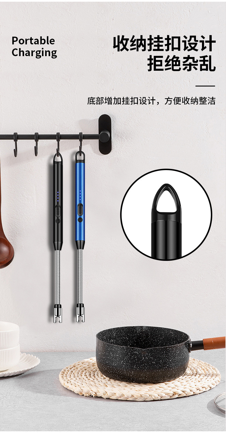 360 ° 회전 가능한 방풍 전자 라이터, 스토브 점화 - Electronics Home Gadgets 리뷰 및 가격