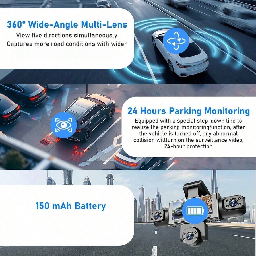 스카이워스 시다키이 360 °   파노라마 5방향 10 - Panoramic Dash Cam 360 리뷰 및 가격