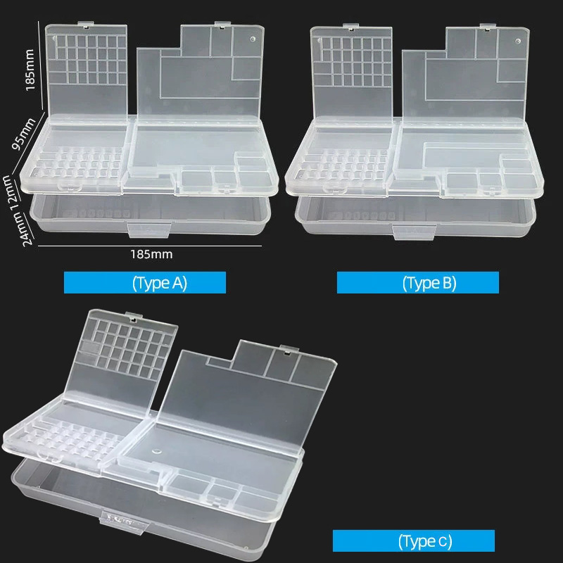 이중층 전자 투명 플라스틱 부품 보관함 나사 액세서리  - Electronics Gadgets And Accessories 리뷰 및 가격