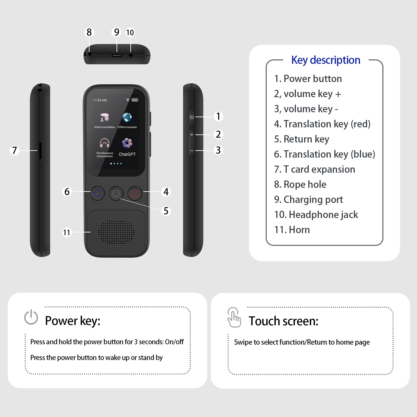 S80 언어 AI 번역기 장치 138개 언어 음성 번역 - Portable Translator Device 리뷰 및 가격