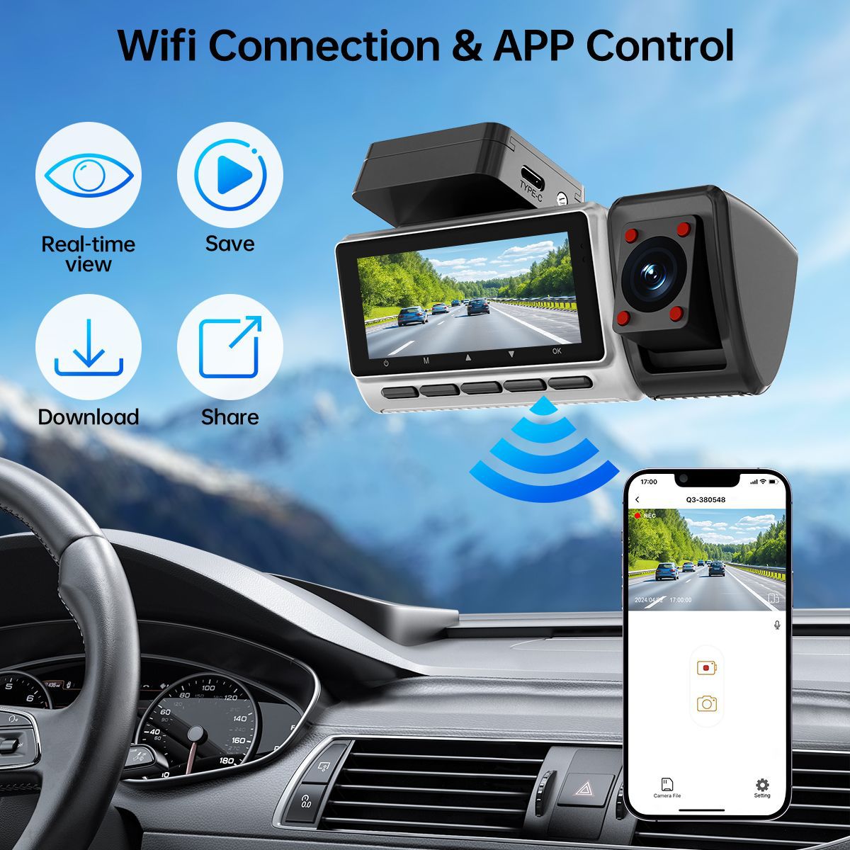 새로운 국경 간 트리플 녹화 2K 주차 모니터링 360 - Panoramic Dash Cam 360 리뷰 및 가격