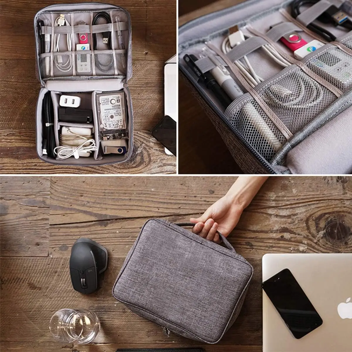 휴대용 디지털 저장 가방 USB 가젯 방수 케이블 정리 - Electronics Gadgets And Accessories 리뷰 및 가격